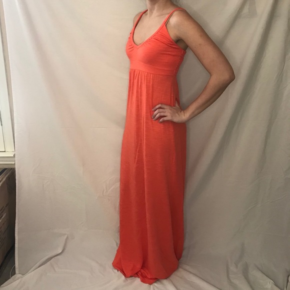 Orange Maxi Tank Top Cotton Dress - Picture 6 of 8